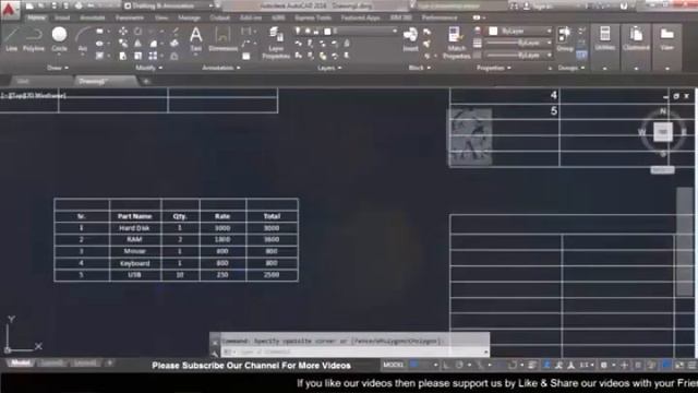 Autocad 2016 – 32 How to create table in AutoCAD смотреть онлайн