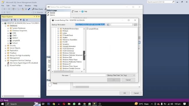 Import a .bak file in SQL Server Management Studio | Tutorial 4You | Latest 2023 смотреть онлайн