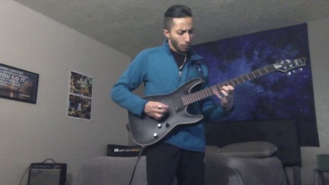 Reptilia - The Strokes guitar cover (intro riff and solo) смотреть онлайн