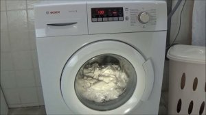 BOSCH WAB28220 washing machine, cotton intensive t-shirt wash 40 degrees program test example #346