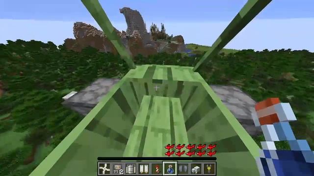 Обзор мода в майнкрафт_Крутой мод для путишествия , вертолеты , самолеты. смотреть онлайн