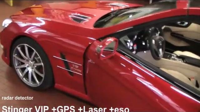 Mercedes SL63 AMG with radar detector Stinger VIP смотреть онлайн