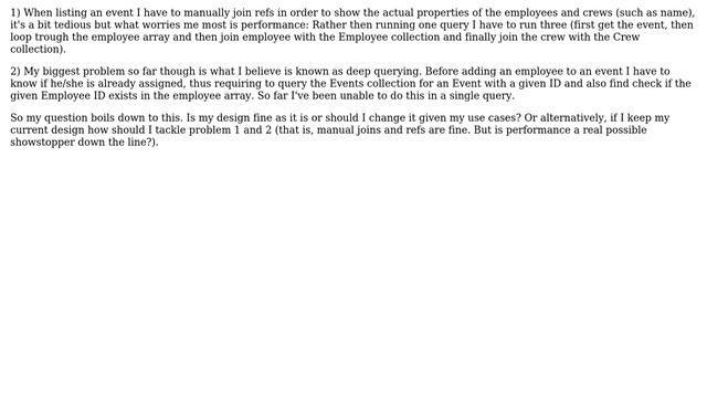 Software Engineering: MongoDB: Is this a good schema design? смотреть онлайн