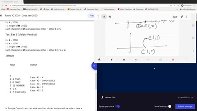 Google CodeJam 2020 Round 1C - Overexcited Fan смотреть онлайн