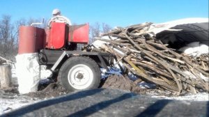 Веткоруб 120мм. Заготовка топлива на зиму.