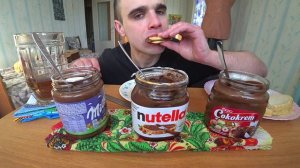 МУКБАНГ АСМР НАРЕЗКИ ЛУЧШЕЕ - Milka Nutella Cokokrem / ШОКОЛАДНАЯ ПАСТА / Mukbang 13. 03. 2023