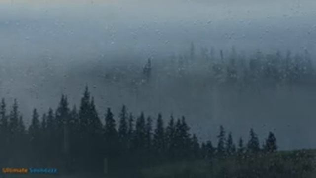 Звуки сна для горного дождя и грозы - окружающий шум для сна и медитации смотреть онлайн