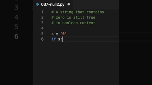 In Python, a string that contain literal zero is still a True value. смотреть онлайн