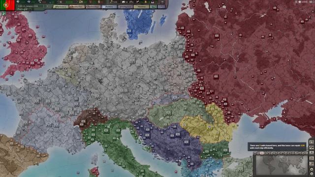 Hearts of Iron 3 timelapse Europe 1936 - 1944 смотреть онлайн