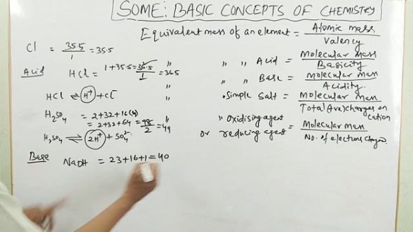 Basic concepts of Chemistry # 11