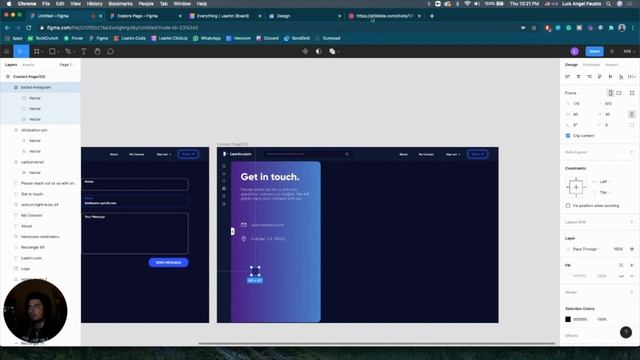 ? LIVE Figma Design | Recreating Learkn's Contact Page смотреть онлайн