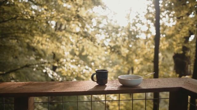 Звуки природы, уютный дом и осенняя террасе. Музыка для сна и медитации. смотреть онлайн