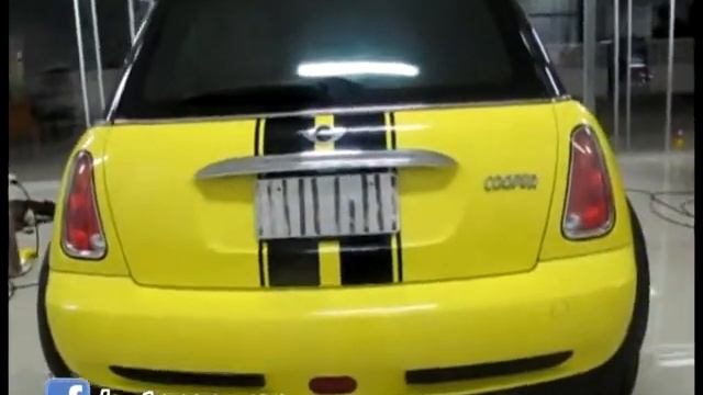 Autocar wrap Mini Coopers Glossy Yellow смотреть онлайн