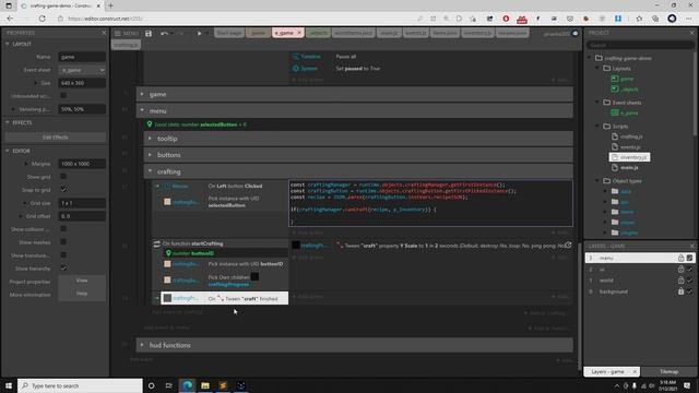 Make an RPG Crafting Game in Construct3 #9 смотреть онлайн
