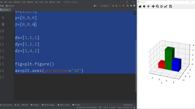Python 3D Bar Chart with Matplotlib (bar3d function) смотреть онлайн
