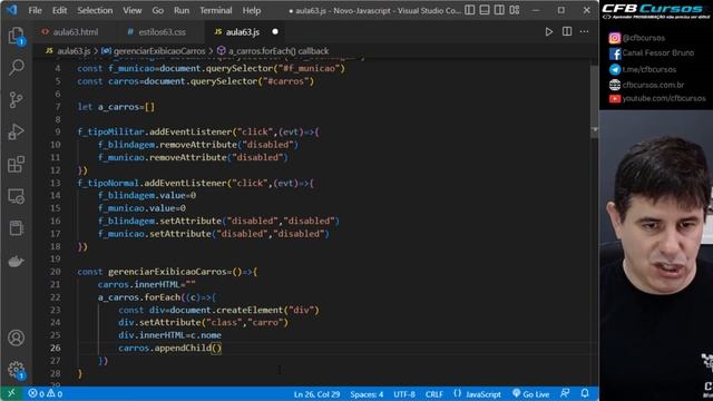 Exercício sobre Classes em Javascript #P1 - Objetos #P7 - Aula 63 смотреть онлайн