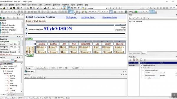 Print custom PDF Report Using Layout [XSL] Designed By Altova StyleVision 2019 in Oracle Apex 19.1