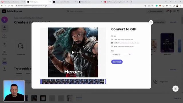 Create GIFs in Adobe Express смотреть онлайн