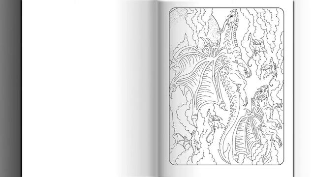 50 MARVELOUS DRAGONS - ADULT COLORING Book, Dragon Coloring Book For Adults