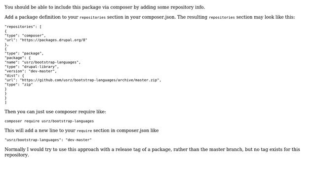 Drupal: How to install with composer external library that drupal module depends on? смотреть онлайн