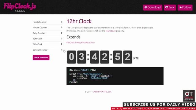 3D Flip Clock using Html CSS & jQuery | Flipclock.js смотреть онлайн