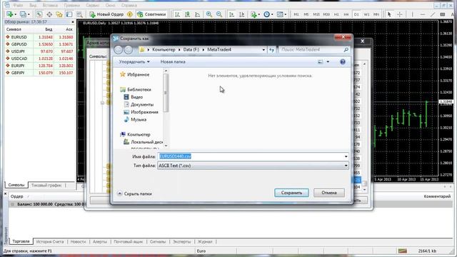 MetaTrader 4: Главное меню - Сервис смотреть онлайн