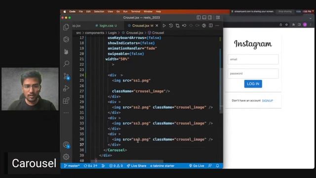 Instagram Clone using React | Reels | Easy React JS Project | React Tutorial | Code with Scaler смотреть онлайн