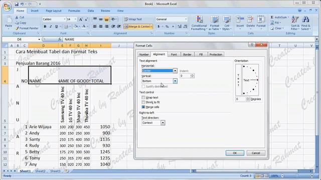 Excel 2007 tutorial | Cara Membuat Tabel dan Format Teks di Ms Excel смотреть онлайн