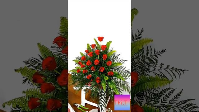 Red Rose and Baby's-Breath Flower Arrangement || @thiphanflowerarrangements6451 смотреть онлайн