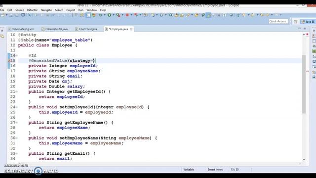 Hibernate 5 - Creating An Entity Class Example