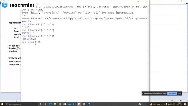 python lecture 5,type conversion in python смотреть онлайн