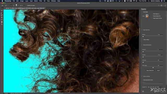Select And Mask Hair In Adobe Photoshop.