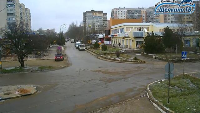 Перекрёсток в Щёлкино, 16.02.2015 - time-lapse с камеры 2 смотреть онлайн