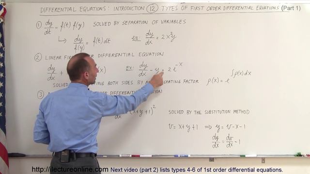 Differential Equation - Introduction (12 of 15) Types 1, 2, 3 of First Order Differential Equations смотреть онлайн