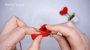 ❤Как связать простое маленькое объёмное сердечко крючком подробный мастер класс ❤