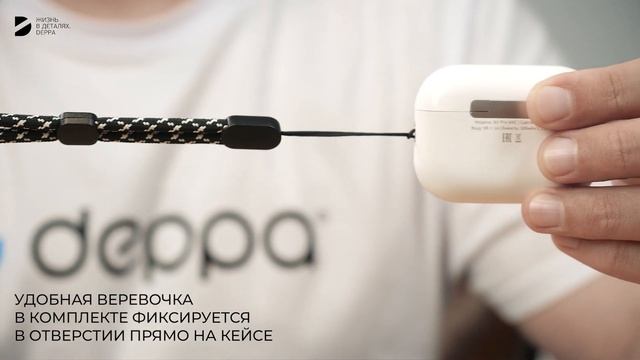 Беспроводные наушники с микрофоном Air Pro ANC, TWS, BT 5.2, 300 мАч, ANC, QI, белый, Deppa смотреть онлайн