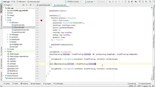 Draw PolyLine on google Map | LatLngBounds | Add Circles & Add Marker Google Map Flutter Course 202 смотреть онлайн