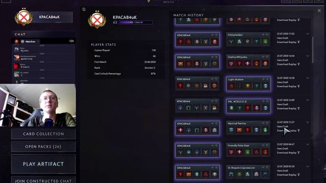 Artifact Beta 2.0 | Впечатление после 100 игр, ранги, открытие паков. смотреть онлайн
