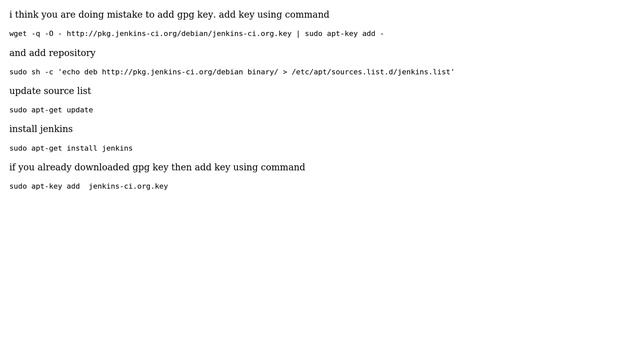 Ubuntu: I am installing jenkins server but its giving W: GPG error: (2 Solutions!!) смотреть онлайн