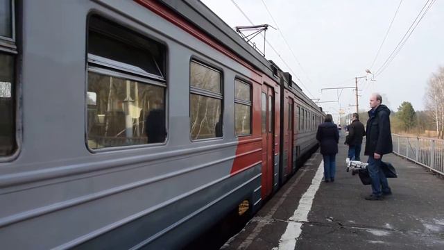 Электропоезд ЭД4М-0177 платформа Башкино 10.04.2016 смотреть онлайн