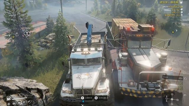 SnowRunner - Kenworth 963 Load & Transport Wooden Plank @ North Peak National Park смотреть онлайн