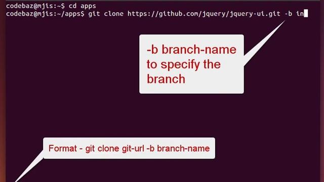 Cloning a specific branch of a Git смотреть онлайн