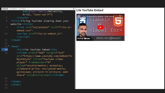 Fix YouTube embed slow page load - Web speed optimization смотреть онлайн