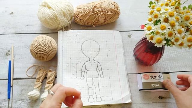 Челлендж "Я сегодня вяжу..." кукла крючком по собственному эскизу. смотреть онлайн