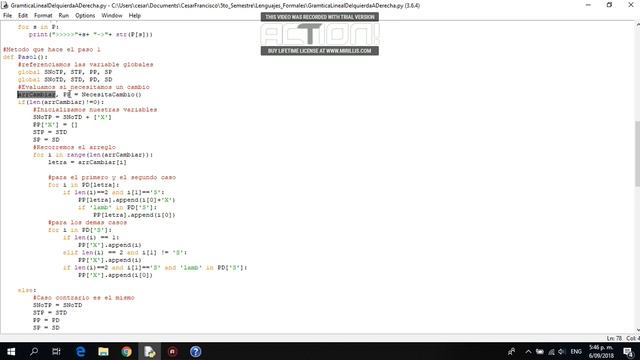 Programa en python para transformar una gramatica derecha a izquierda Cesar Francisco Farfan Lazo смотреть онлайн