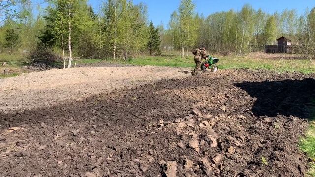 Пробую сажать картошку под плуг. смотреть онлайн