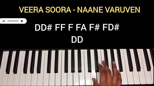 Veera Soora Song In Keyboard | Naane Varuven | Piano cover With Notes |#music #keyboard #U1 #dhanus смотреть онлайн