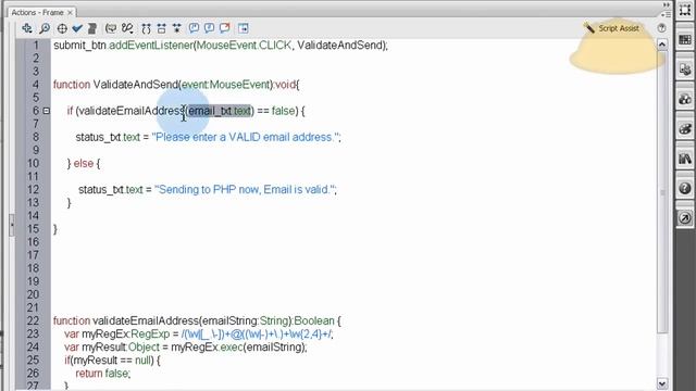 Flash Email Validation Tutorial: ActionScript 3.0 Function Use смотреть онлайн