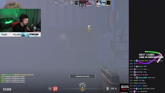 chat reacts to Tarik pistol ace! - CS2 смотреть онлайн