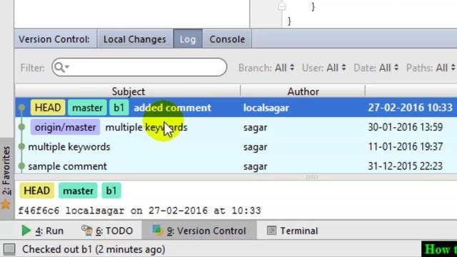 How to view commit log history in git in Intellij IDEA смотреть онлайн